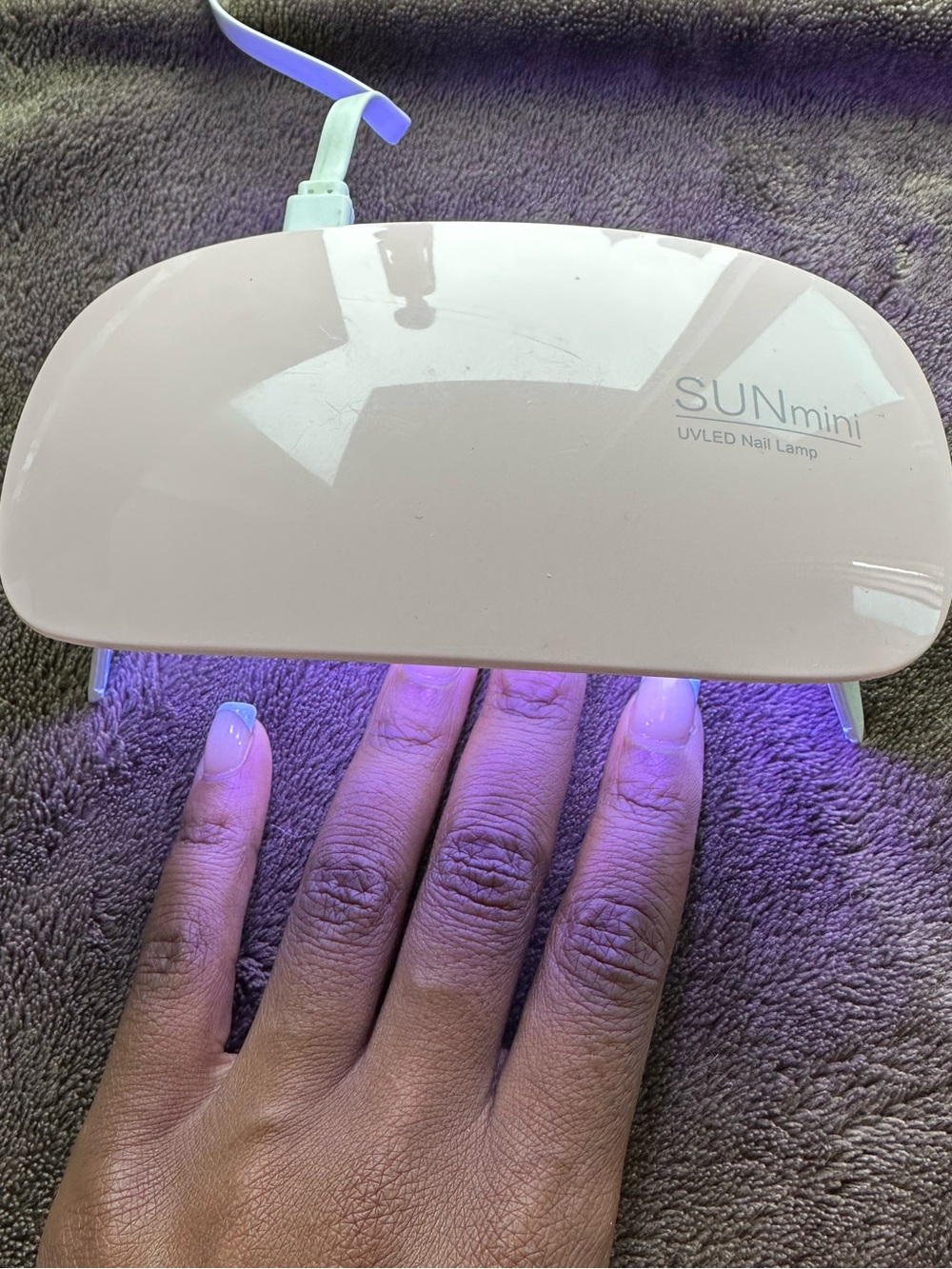 SUNmini UV/LED Nail Lamp in Pale Pink